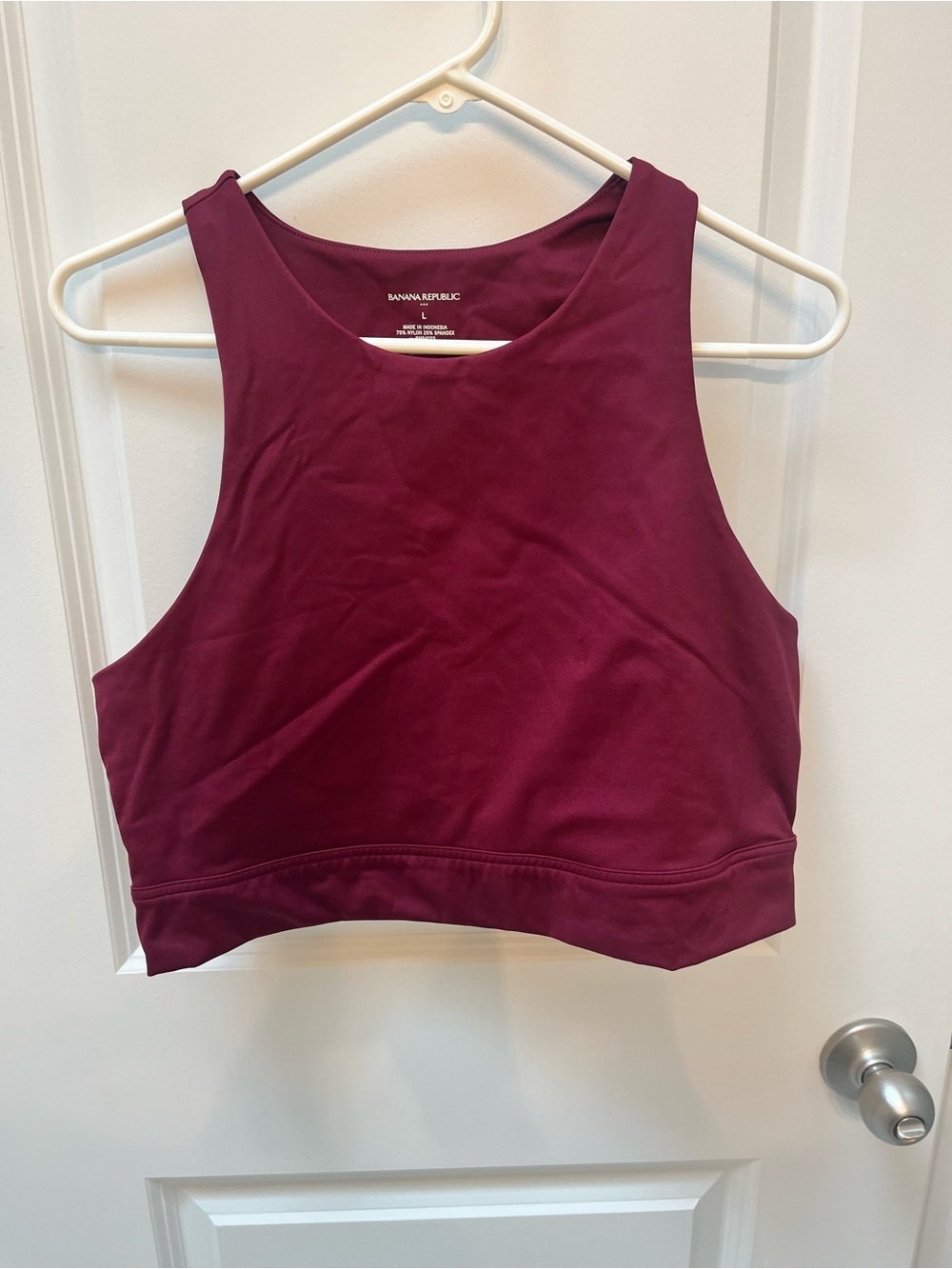 Banana Republic Women's High-Neck Cropped Tank - Wine